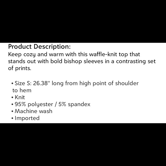 Black Stripe & Leopard Waffle Bishop-Sleeve - Picture 7 of 8